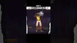 BOY'S NAME BIO ☠️ PART 3💀 #bio #freefire #attitude #name #youtubers