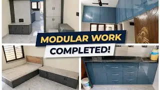 1bhk flate Complete Furniture Vlogs | Modular Kitchen & TV Cabinet & Bed Furniture Work | #furniture