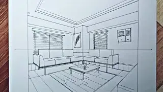 how to draw guest room#perspectivedrawing #twopointperspective #