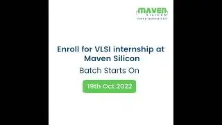 VLSI Internship with Hands-on Training @mavensilicon9563 | Best VLSI Training Company #vlsi