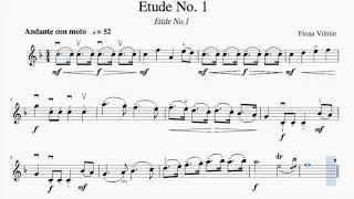 Intermediate Violin Etude No 1 in F Major. Practice Video