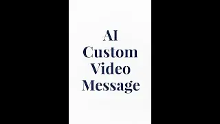 AI generated avatar for custom video message