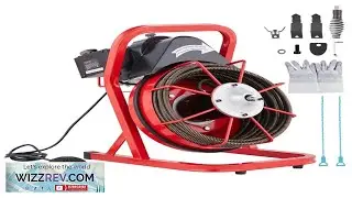 VEVOR Drain Clean Machine 50FT Steel Cable & 4 Cutters