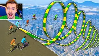 GTA V Online: 99,9999 curvas! CORRIDA com a maior RAMPA ONDULADA DE MOTO!