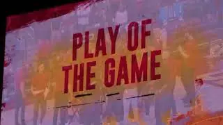 trojancandy.com:  The Galen Center Big Screen Showed the USC Play of the Game