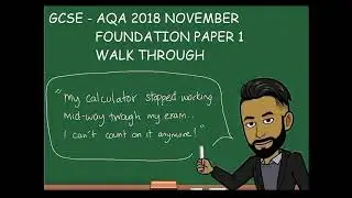 AQA GCSE Past Paper Maths November 2018 Foundation (Non Calculator) Paper 1 Walkthrough