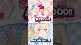 Cute sleepy Mococo got woken up by her own sneeze #fuwamoco #hololiveenglish #shorts
