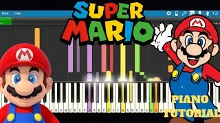 Super Mario Theme | Easy Piano Tutorial | Synthesia | Sheet Music