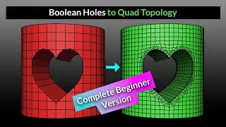 Step by Step: Boolean Holes to Quad Topology | Blender Secrets