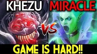 Miracle- [Death Prophet] VS KheZu [Broodmother] Dota 2 - Game is HARD!!!