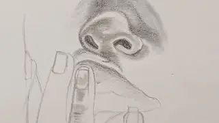 Face of hand finger pencil drawing tutorial