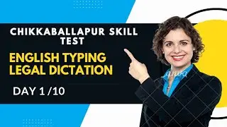 English typing legal dictation