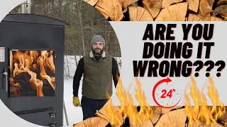 Уличный дровяной котел... Как загрузить дрова для максимального времени горения в течение 24 часов