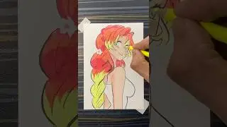 Mitsuri💋Inking/Colouring #shorts #mitsuri #demonslayer #drawing #animedrawingstepbystep