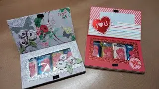 Ghirardelli Valentine candy box gift card holder, let's make it! 