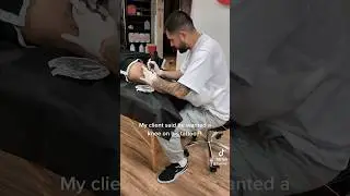Knee tattoo💥 #tattootimelapse