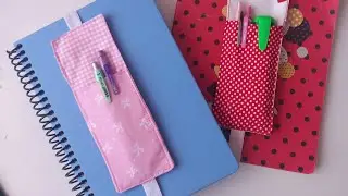Pencil Holder Bookmark Sewing Pattern and Tutorial 🧵 Easy Fabric Bookmark with Pocket