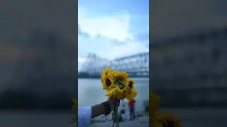 Howrah Bridge (Rabindra Setu) Sunset View #howrahbridge #flowers #kolkata #thecityofjoy #sunsetview