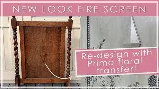 Transform furniture with chalk paint and a floral transfer