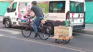 Remolque Para Bicicleta en madera de Pino DIY _Trailer hagalo usted mismo_sostenibilidad