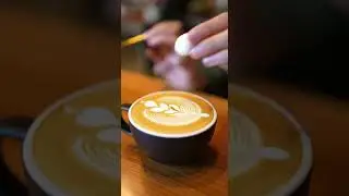 Latte art in the shape of a penguin #dog #cat #cute #funny #mouse #animal #monkey #shorts