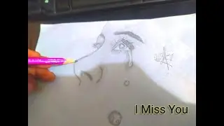 I Miss You 😥 l GIrl Crying face drawing l Pencil Sketch step by step