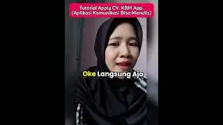 Apply CV ke KBM App. #jobhunter #mamacica #infokarir