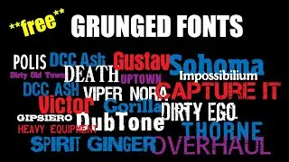 Top 20 Grunge & Distressed Fonts for POD Designs l FREE