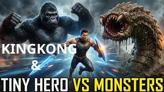 Red Flower Valley: Giant Burrowing Beast Attack | Tiny Hero Inside Monster & Kingkong