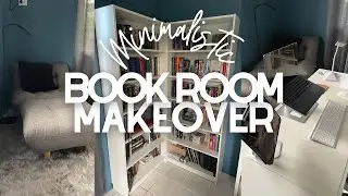 BOOK ROOM MAKEOVER | New furniture, bookshelf reorganization, and desk set up!
