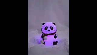 Cute panda anti-stress toy portable and rechargeable light