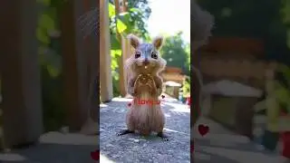 cute funny squirrel says i love you 💖💕