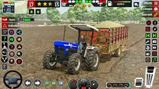 Drive Heavy Duty Tractor Trolley Transport Cargo Uphili Zigzag Mountain Road