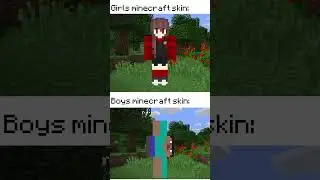 Minecraft girl skins vs boy skins 🤣  #minecraft #minecraftmemes #minecraftshorts