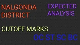 TSLPRB 2019 POLICE CONSTABLE NALGONDA DISTRICT CUTOFF MARKS
