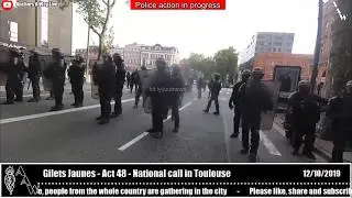 Police schooled on ICC law EU by reporter Act 48 , Toulouse, France 12102019