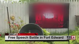 Neighbor's large 'F--- Biden' sign stirs up Fort Edward community
