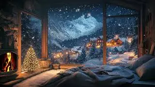 Winter Cabin Peace With Piano Snow And Wind Creating Perfect Relaxing Night Ambience