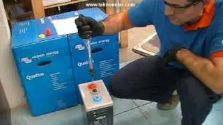 Montaje y medición de un densímetro de baterías estacionarias