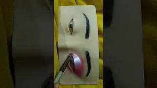 half pink cutcrease eye look #eyemakeup  uzma beautiful tutorial