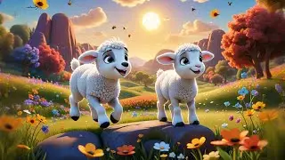 Three Little Lambs Go Tiptoe Tiptoe | Gentle Action Song for Kids | Nursery Rhymes and Baby Songs