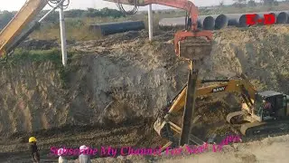 Padma Bridge Sheet Pile Driving New Process By Long Boom Excavator With Hydraulic Hammer N8 Project