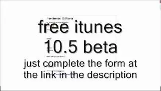 free itunes 10.5 beta (no dev account)