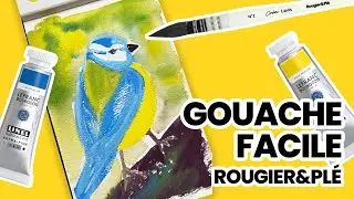 Peindre un petit oiseau &agrave; la gouache Linel