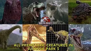 All Prehistoric Creatures In Jurassic Park 3