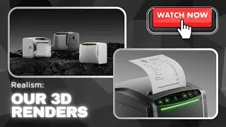 POS Tektronics 1080 3D Product Animation | Smart Printer with AI Sensor & Voice Alerts | Inventiko