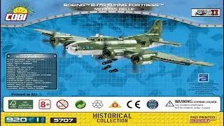 Cobi Instructions | Small Army / WW2 | 5707 | Boeing  B-17F Flying Fortress Memphis Belle Plane
