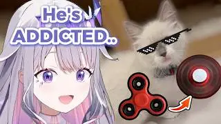 Biboo's Cat is Addicted to Fidget Spinners
