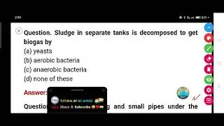 Sludge in separate tanks is decomposed to get biogas by :-