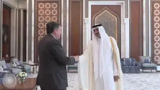 Son Altesse l'&Eacute;mir accueille l'ambassadeur du Royaume-Uni &agrave; l'occasion de la fin de son mandat